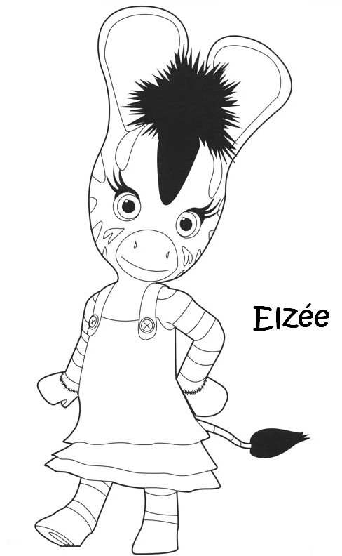 coloriage elzee la petite amie de zou 